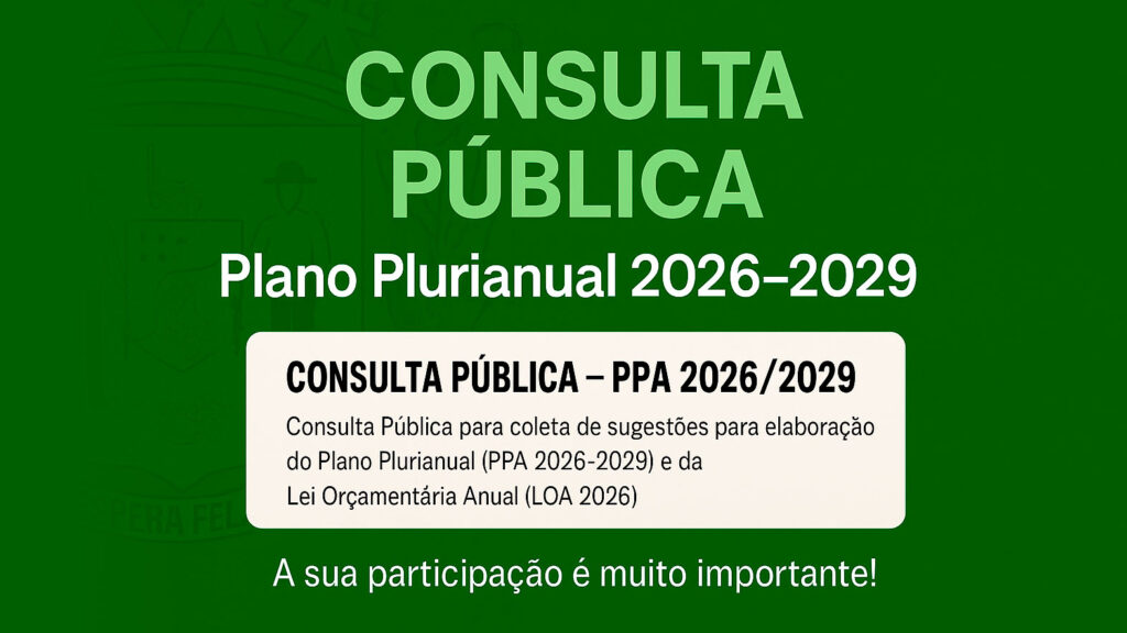 CONSULTA PÚBLICA - PPA 2026/2029