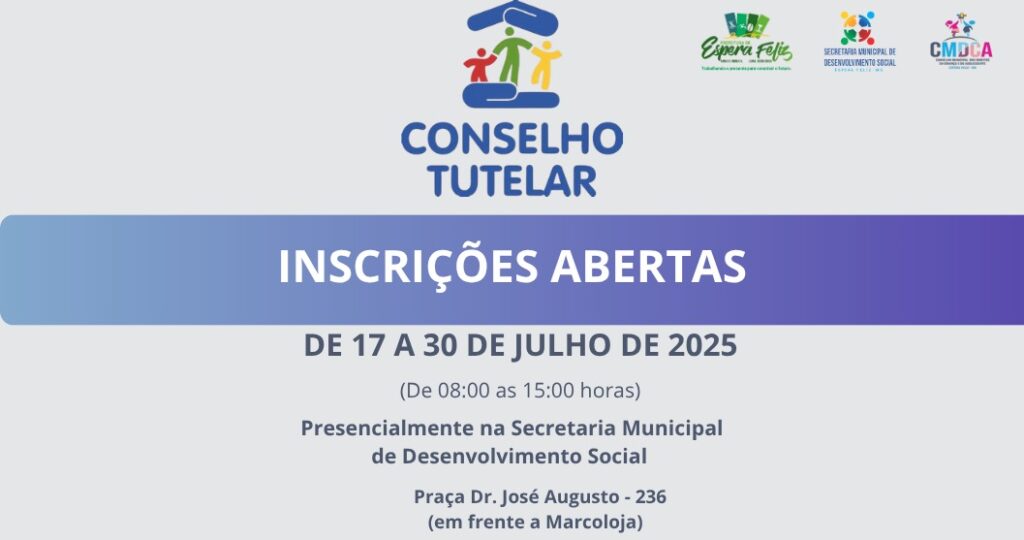 CMDCA de Espera Feliz-MG abre Processo Suplementar para Escolha de Membros do Conselho Tutelar